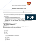 Prueba de Diagnóstico de 1°medio-Ciencias-2022