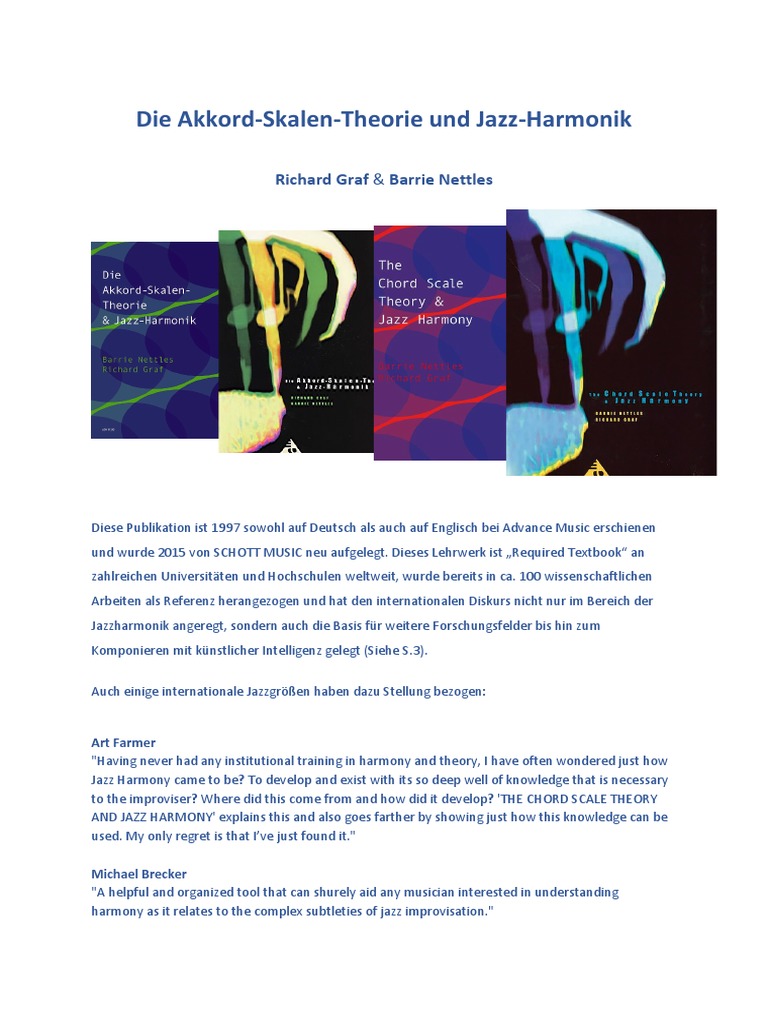 Akkord Skalen Theorie / Chord Scale Theory Richard Graf, Barrie