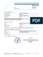 153A Joystick Poscon - DNV Certificate