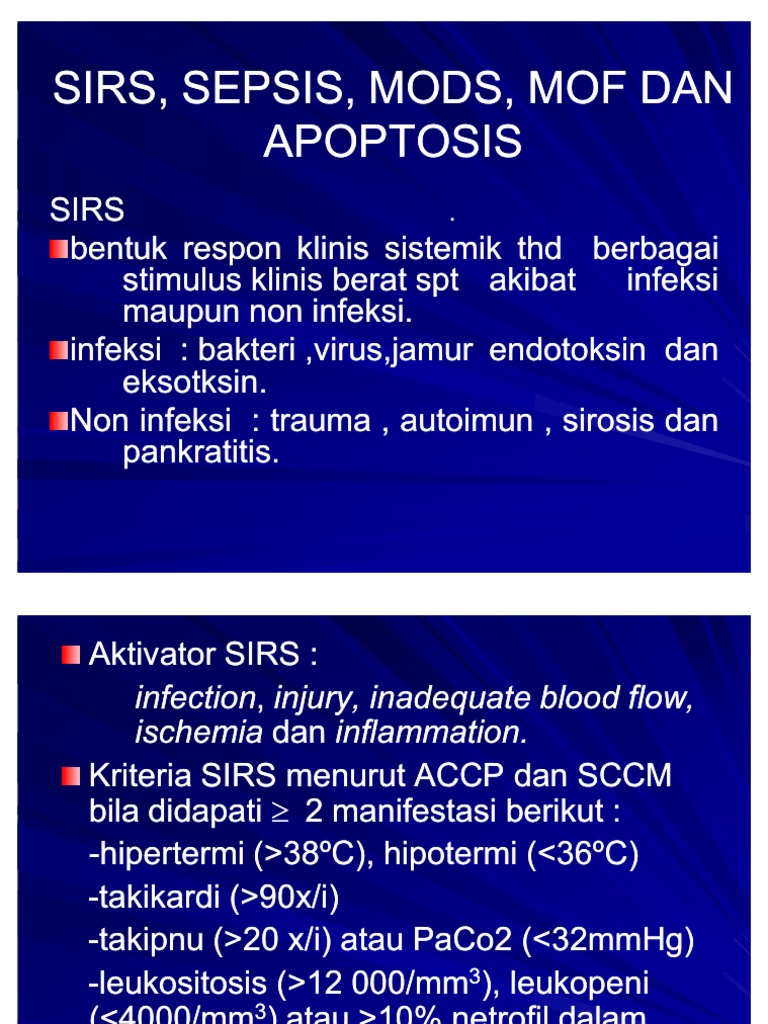 Kriteria dan Diagnosa SIRS Sepsis | PDF | Sains & Matematika