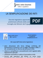 La semplificazione dei riti