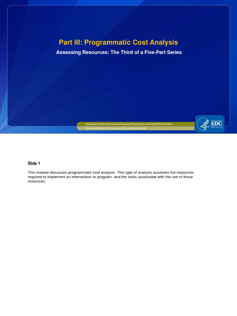 Programmatic Cost Analysis Overview | PDF | Cost–Benefit Analysis | Prices