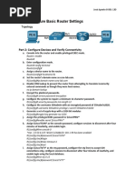 Lab - Configure Basic Router Settings: Part 2: Configure Devices and Verify Connectivity