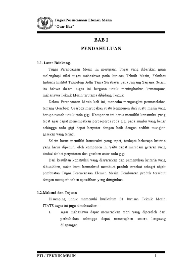 Laporan Tugas Elemen Mesin