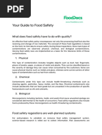 Food Safety Guidelines