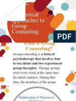 Theoretical Approaches To Group Counseling