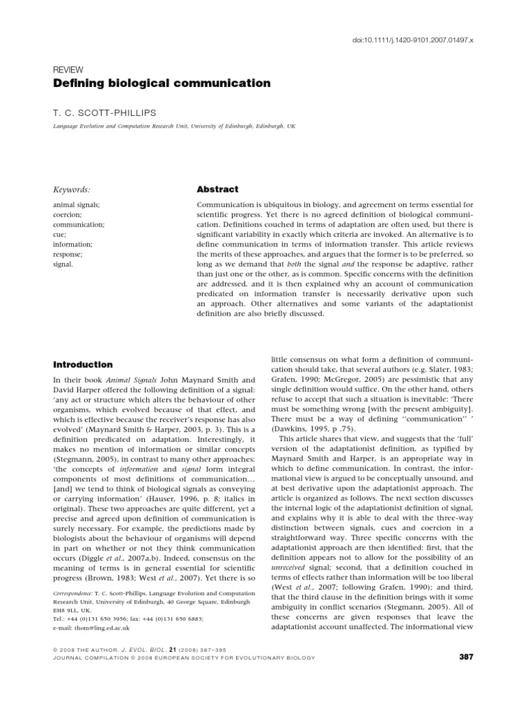 PDF Communication Information