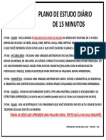 Plano de Estudo Diário de 15 Minutos - Portugues
