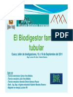 Biodigestor tubular trapezoidal elíptico para la generación de biogás