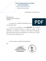 CARTA SOLICITUD DE vendas y protectores bucales