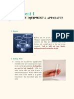 Assignment 1: Laboratory Equipment & Apparatus