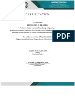 Certification Community Service