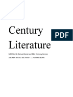 21 Century Literature: MODULE 2: Conventional and 21st Century Genres Andrea Nicole Beltran - 11 Humms Blair