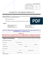 Pre-Requisite Form - Spray Application Certification (C12) : Applicant Information