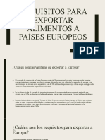 Requisitos para Exportar Alimentos A Países Europeos