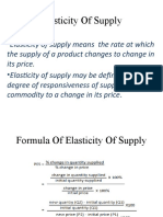 Elasticity of Supply