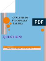 Analysis Summary 5 Alpha Trial