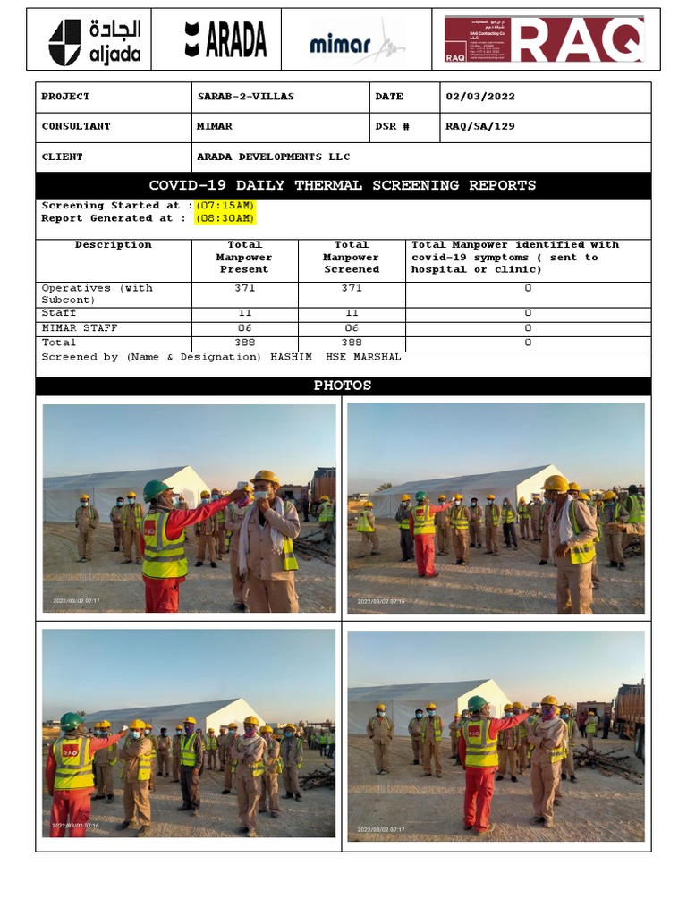 Daily Screening Report (02-03-2022) | PDF
