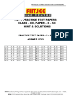 Kvpy Practice Test Paper 2 - SX - Answer Key
