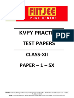 Kvpy Practice Test Paper 1 - SX