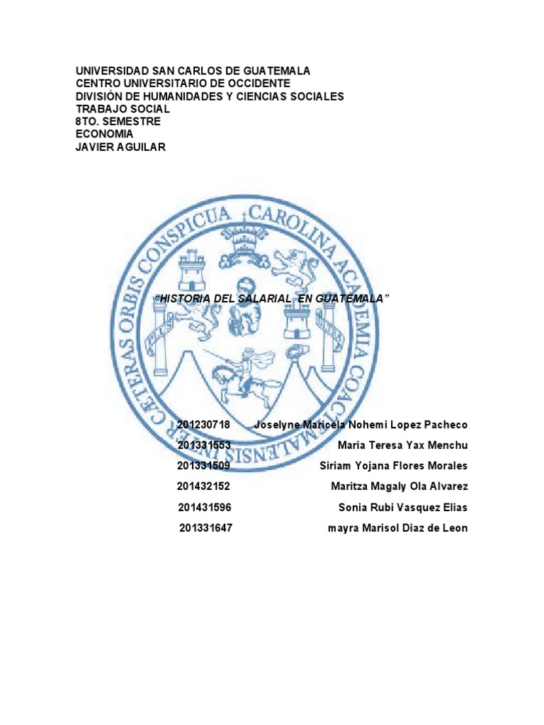 Historia del Salario en Guatemala | PDF | Salario | Salario mínimo