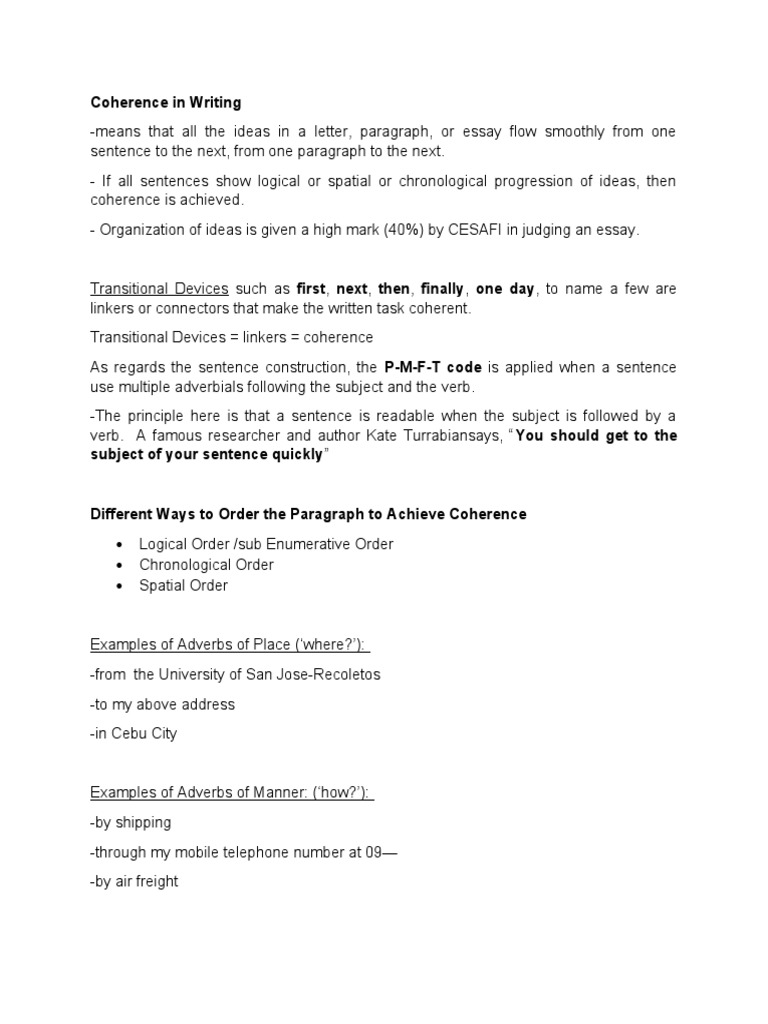 Eng20 Midterm Notes Final | PDF | Paragraph | Linguistics