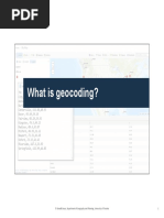 What Is Geocoding? What Is Geocoding?: © Donald Boyes, Department of Geography and Planning, University of Toronto 1