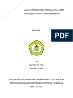 Nilai Pendidikan Karakter Tari Bahiyaga Adat Dayak Pitap Desa Ajung Kecamatan Tebing Tinggi Kabupaten Balangan