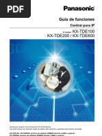 Guia de Funciones Central Pura Ip Panasonic KX-TDE100 KX-TDE200 KX-TDE600