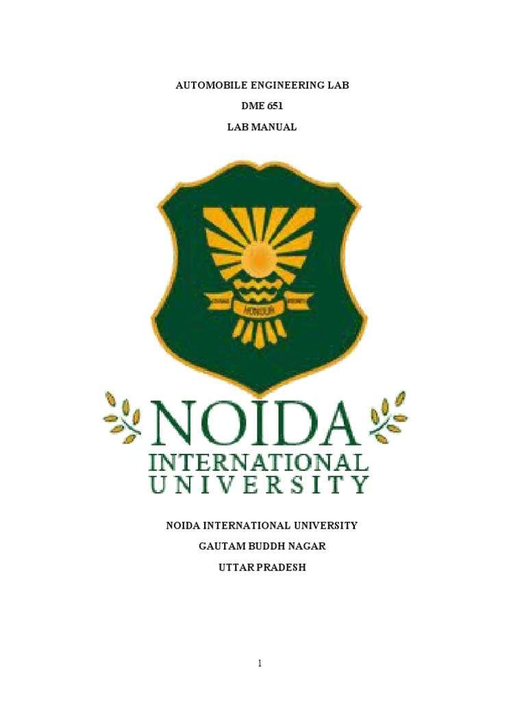 Automobile Engineering Lab Manual | PDF | Clutch | Tire