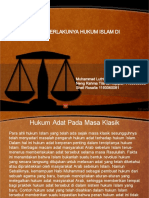 BEBERAPA TEORI BERLAKUNYA HUKUM ISLAM DI INDONESIA - Kelompok12