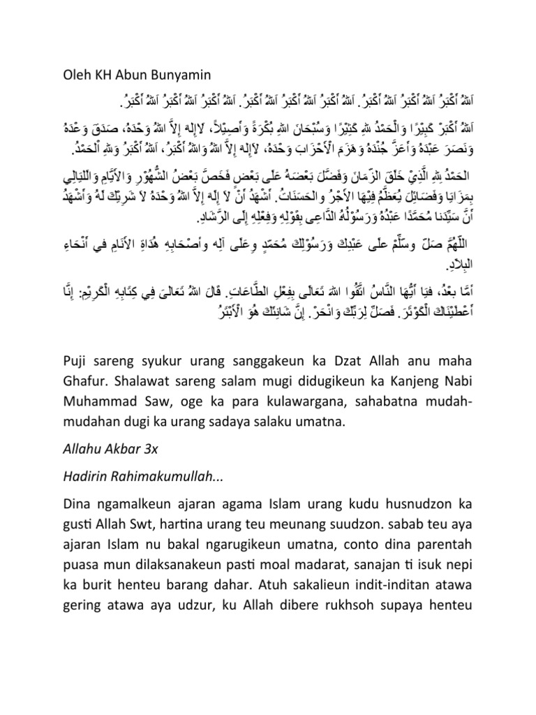 Khutbah Idul Adha PDF