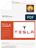 Project about Tesla (Multinational car company