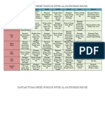 Daftar Piket Pondok Putri