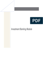 Investment Banking Module: Valuation, Pitch Books & Careers