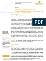 Tax Competition For Foreign Direct Investment in ASEAN: Is Corporate Income Tax Harmonization The Solution?