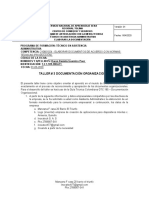 Taller # 3 LA DOCUMENTACIÓN ORGANIZACIONAL PDF