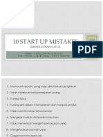 10 Startup Mistakes (KEWIRAUSAHAAN 2)