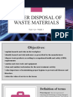 Proper Disposal of Waste Materials: Tle 9 Q3 - Week 3