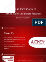 Hello Everyone!: Aiche Safety Awareness Program