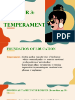 Emotions and Temperament in Education