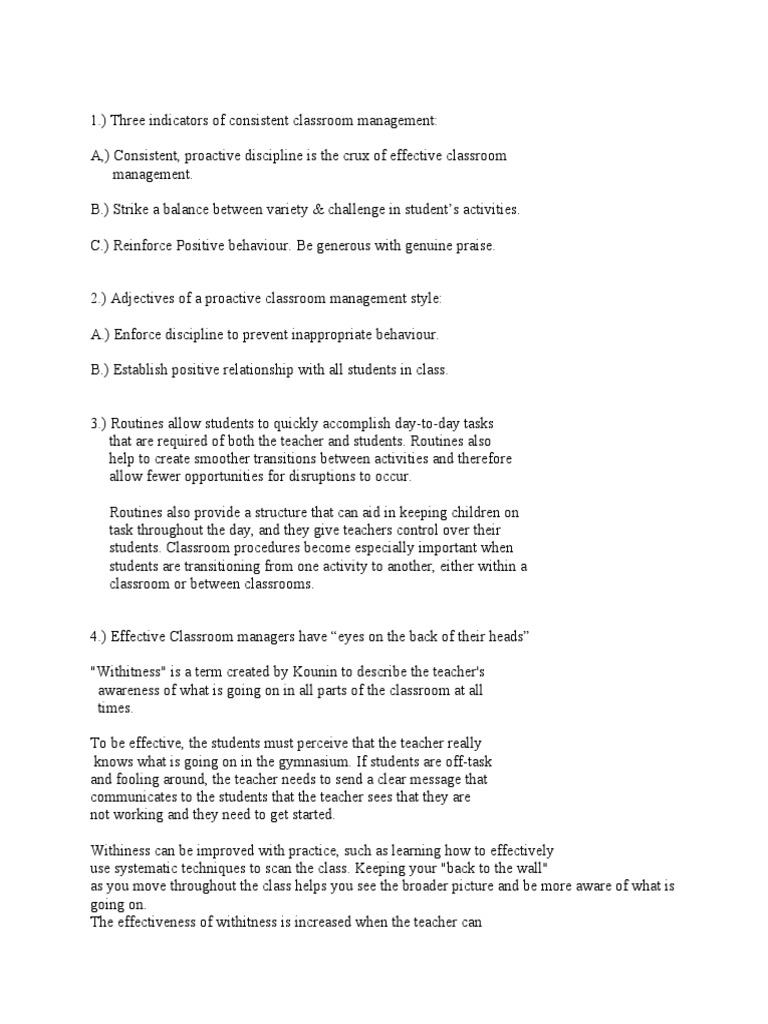 Facilitating Learner Centered Teaching Classroom Management Pdf