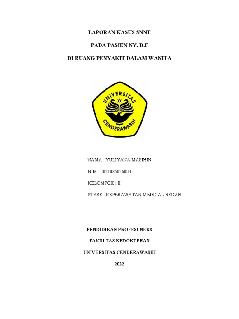 Laporan Kasus SNNT Bilateral pada Ny. D.F. | PDF