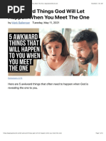 5 Awkward Things God Will Let Happen When You Meet The One | ApplyGodsWord.com