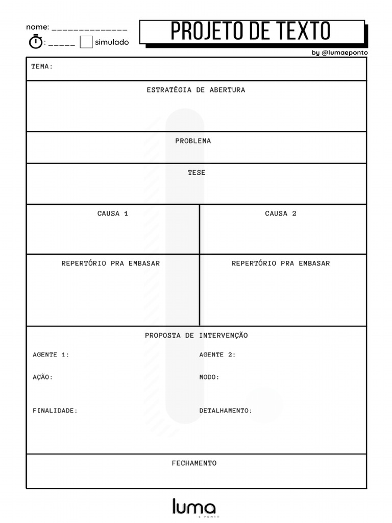 Projeto de Texto Lumaeponto | PDF