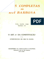Obras Completas Rui Barbosa: O Art. 6.° Da Constituição