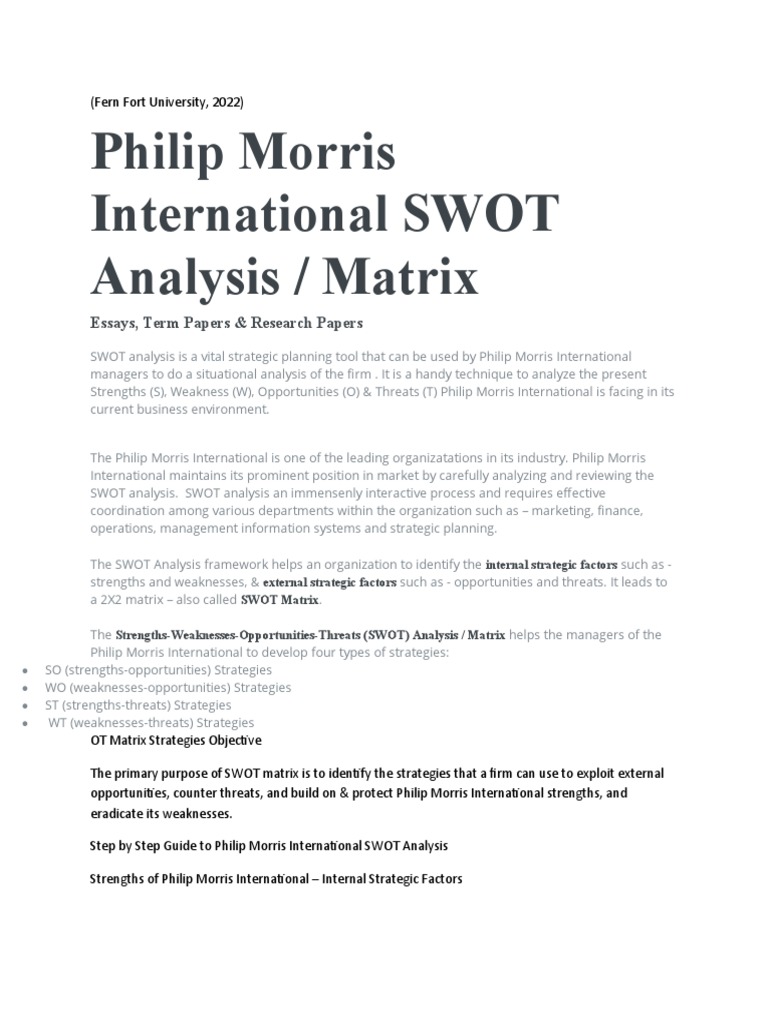 Philips Healthcare Swot Analysis – MSFUE