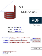 SQL NULL Values: Originally Prepared by Jennifer Widom