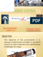 Corrosion Control: Presented By: Pramod K.B Faculty-Naval Architecture. - 1 Hrs