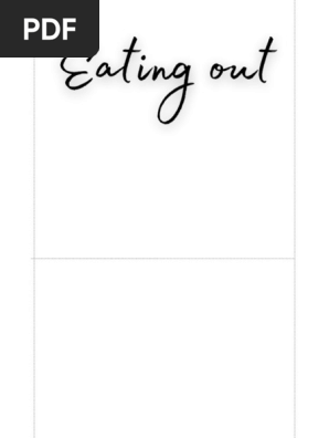 Eating Out Cash Envelope